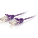 C2G 3ft Cat6 Snagless Unshielded (UTP) Slim Ethernet Network Patch Cable - Purple - American Tech Depot