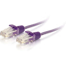 C2G 5ft Cat6 Snagless Unshielded (UTP) Slim Ethernet Network Patch Cable - Purple - American Tech Depot