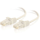 C2G 7ft Cat6 Snagless Unshielded (UTP) Slim Ethernet Network Patch Cable - White - American Tech Depot