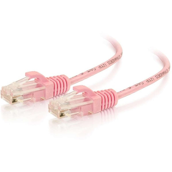 C2G 7ft Cat6 Snagless Unshielded (UTP) Slim Ethernet Network Patch Cable - Pink - American Tech Depot