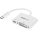 StarTech.com USB C to DVI Adapter with 60W Power Delivery Pass-Through - 1080p USB Type-C to DVI-D Video Display Converter - White - American Tech Depot