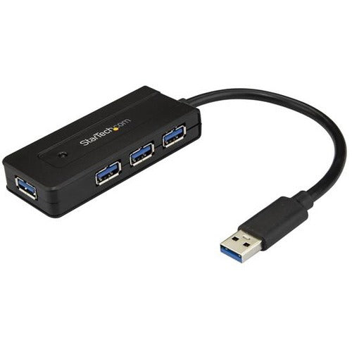 StarTech.com 4 Port USB 3.0 Hub SuperSpeed 5Gbps w- Fast Charge - Portable USB 3.1 Gen 1 Type-A Laptop-Desktop Hub - USB Bus-Self Powered - American Tech Depot