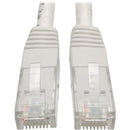 Tripp Lite Cat6 Cat5e Gigabit Molded Patch Cable RJ45 M-M 550MHz White 1ft 1' - American Tech Depot