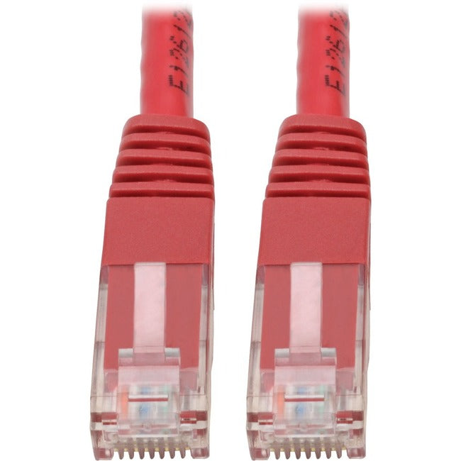 Tripp Lite Cat6 Cat5e Gigabit Molded Patch Cable RJ45 M-M 550MHz Red 6ft 6' - American Tech Depot