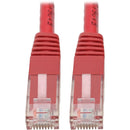 Tripp Lite Cat6 Cat5e Gigabit Molded Patch Cable RJ45 M-M 550MHz Red 10ft 10' - American Tech Depot