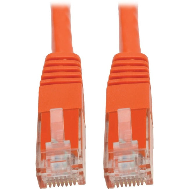 Tripp Lite Cat6 Cat5e Gigabit Molded Patch Cable RJ45 MM 550MHz Orange 15ft - American Tech Depot