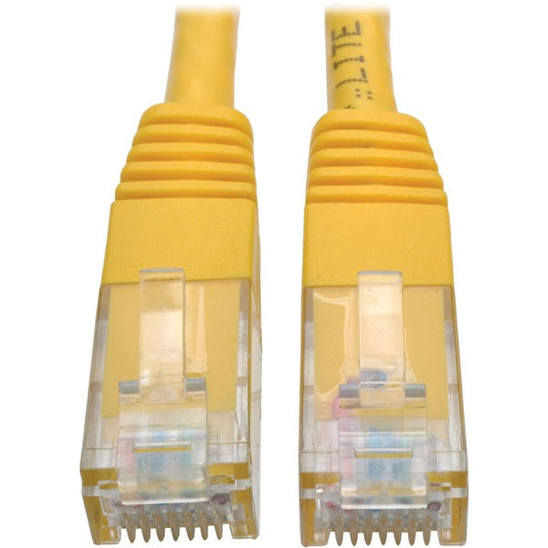 Tripp Lite Cat6 Cat5e Gigabit Molded Patch Cable RJ45 MM 550MHz Yellow 20ft 20' - American Tech Depot