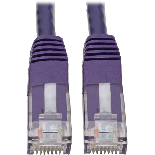 Tripp Lite Cat6 Cat5e Gigabit Molded Patch Cable RJ45 MM 550MHz Purple 25ft 25' - American Tech Depot