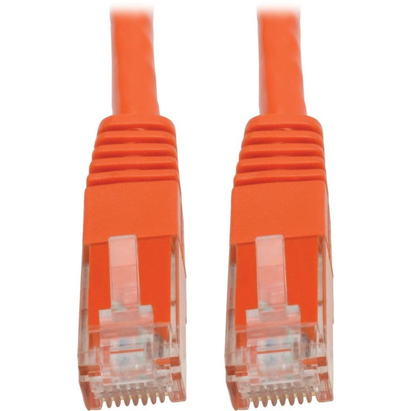 Tripp Lite Cat6 Cat5e Gigabit Molded Patch Cable RJ45 M-M Orange 100ft 100' - American Tech Depot