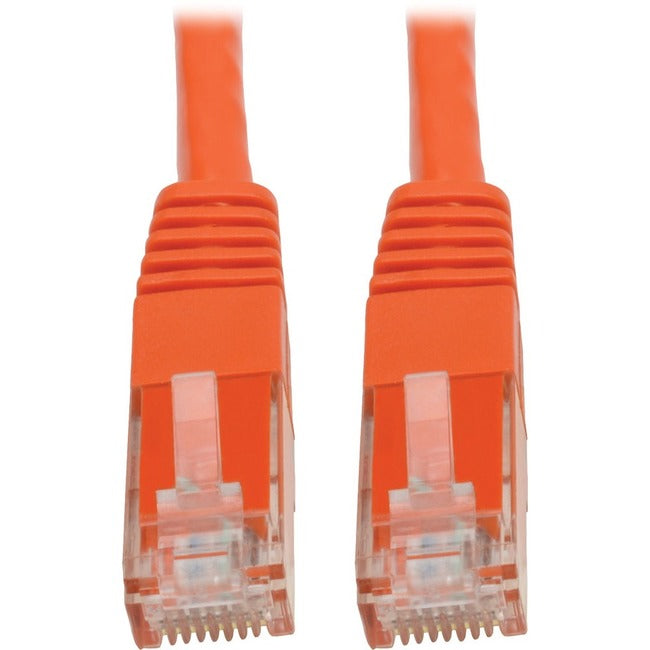 Tripp Lite Cat6 Cat5e Gigabit Molded Patch Cable RJ45 M-M Orange 100ft 100' - American Tech Depot
