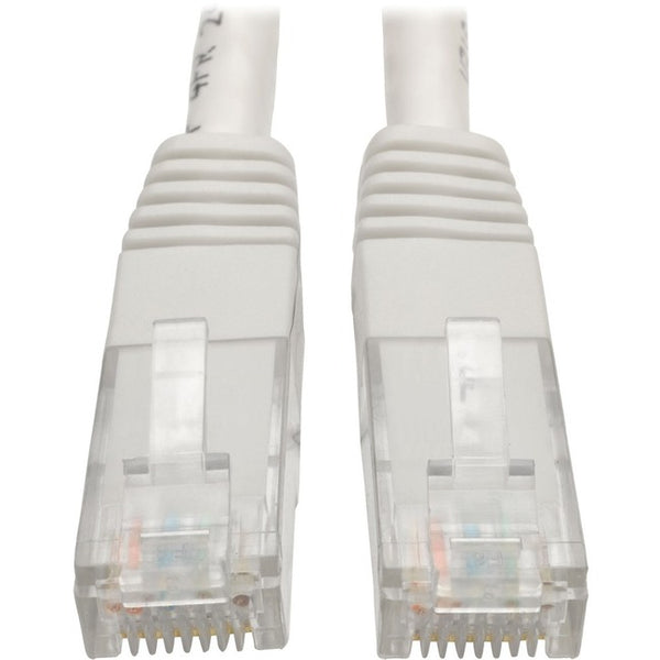 Tripp Lite Cat6 Cat5e Gigabit Molded Patch Cable RJ45 M-M White 550Mh 100ft 100' - American Tech Depot