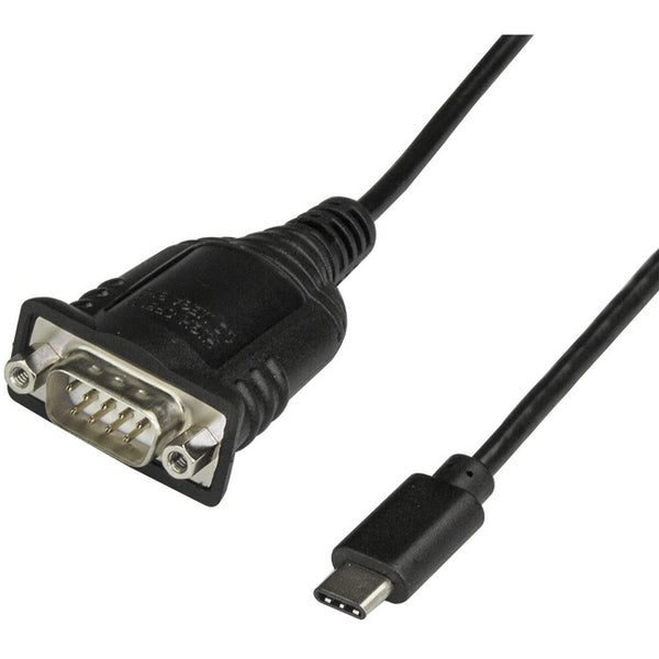 StarTech.com USB C to Serial Adapter Cable with COM Port Retention, 16" (40cm) USB Type-C to RS232 DB9 Converter Cable, Windows-Mac-Linux - American Tech Depot