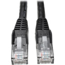 Tripp Lite Cat6 GbE Gigabit Ethernet Snagless Molded Patch Cable UTP Black RJ45 M-M 35ft 35' - American Tech Depot