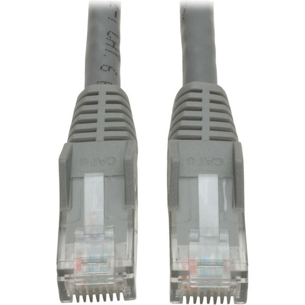 Tripp Lite Cat6 GbE Gigabit Ethernet Snagless Molded Patch Cable UTP Gray RJ45 M-M 35ft 35' - American Tech Depot