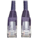 Tripp Lite Cat6 GbE Gigabit Ethernet Snagless Molded Patch Cable UTP Purple RJ45 M-M 50ft 50' - American Tech Depot