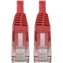 Tripp Lite Cat6 GbE Gigabit Ethernet Snagless Molded Patch Cable UTP Red RJ45 M-M 6in 6" - American Tech Depot