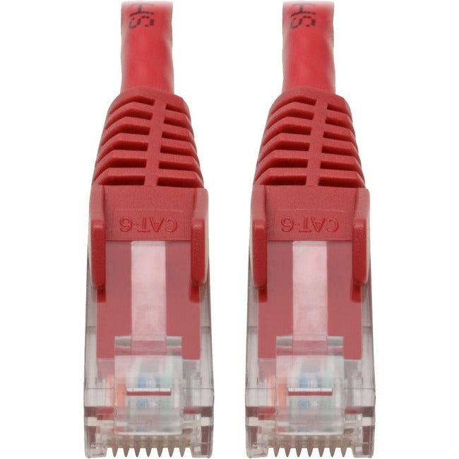Tripp Lite Cat6 GbE Gigabit Ethernet Snagless Molded Patch Cable UTP Red RJ45 M-M 6in 6" - American Tech Depot