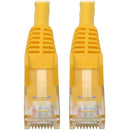 Tripp Lite Cat6 GbE Gigabit Ethernet Snagless Molded Patch Cable UTP Yellow RJ45 M-M 6in 6" - American Tech Depot