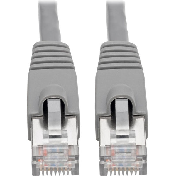 Tripp Lite Cat6a Snagless Shielded STP Network Patch Cable 10G Certified, PoE, Gray RJ45 M-M 3ft 3' - American Tech Depot