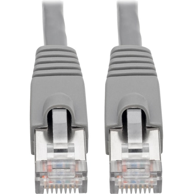 Tripp Lite Cat6a Snagless Shielded STP Network Patch Cable 10G Certified, PoE, Gray RJ45 M-M 3ft 3' - American Tech Depot