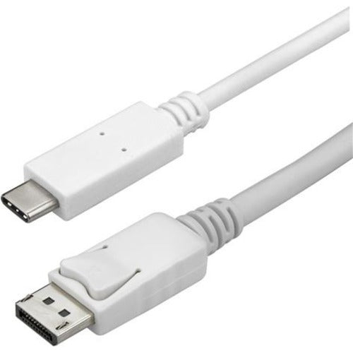 StarTech.com 3ft-1m USB C to DisplayPort 1.2 Cable 4K 60Hz - USB Type-C to DP Video Adapter Monitor Cable HBR2 - TB3 Compatible - White - American Tech Depot