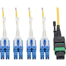 Tripp Lite MTP-MPO (APC) to 8xLC SMF Fiber Breakout Cable QSFP+ 40-100Gb 1M - American Tech Depot
