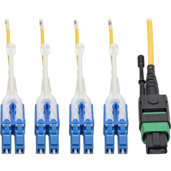 Tripp Lite MTP-MPO (APC) to 8xLC SMF Fiber Breakout Cable QSFP+ 40-100Gb 1M - American Tech Depot