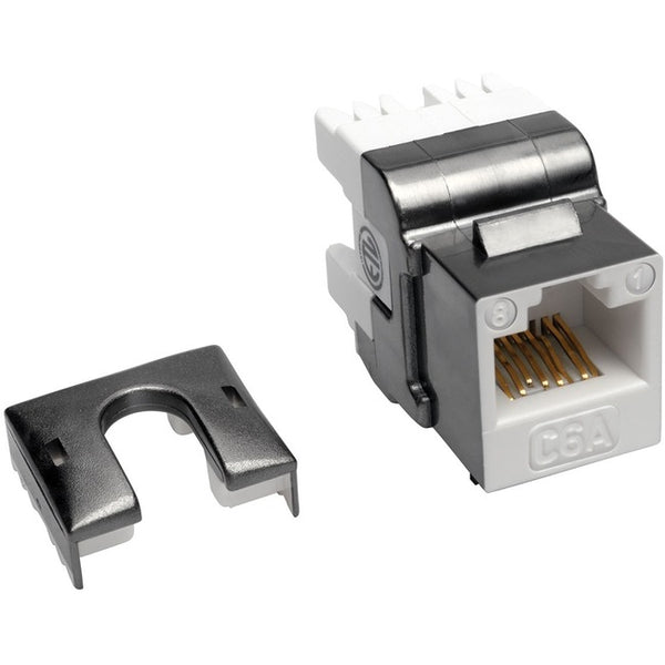 Tripp Lite Cat6a 110-Style Punchdown RJ45 Keystone Jack, White, TAA - American Tech Depot