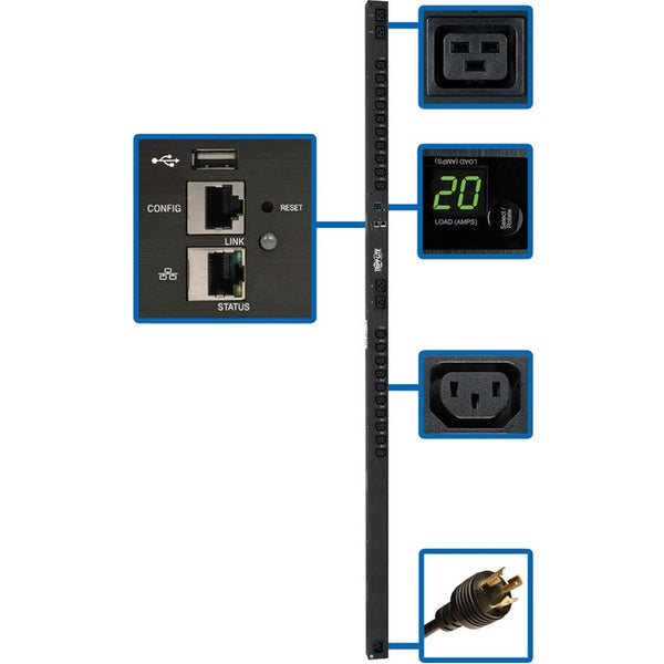 Tripp Lite PDU Switched 3.2-3.8kW 200-240V 20 C13;4 C19 LX Platform 0U TAA - American Tech Depot