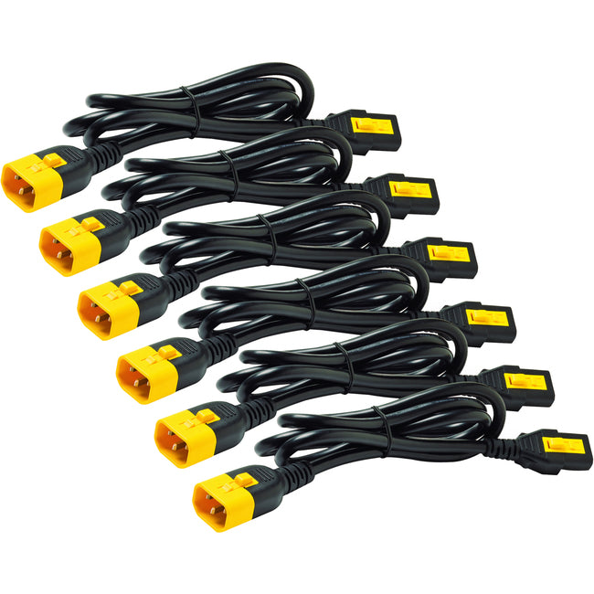 APC by Schneider Electric Power Cord Kit (6 EA), Locking, C13 to C14, 0.6m - American Tech Depot