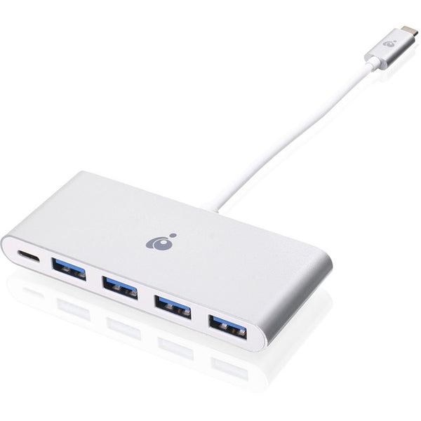 IOGEAR USB-C to 4 Port USB-A Hub with Power Delivery Pass-Through - American Tech Depot