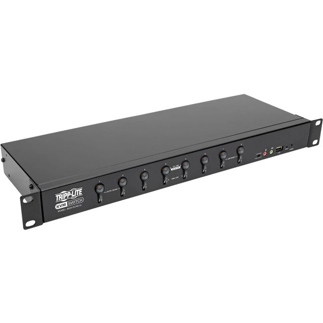 Tripp Lite 8-Port KVM Switch DVI-USB w Audio & Peripheral Sharing 1U 1080p - American Tech Depot