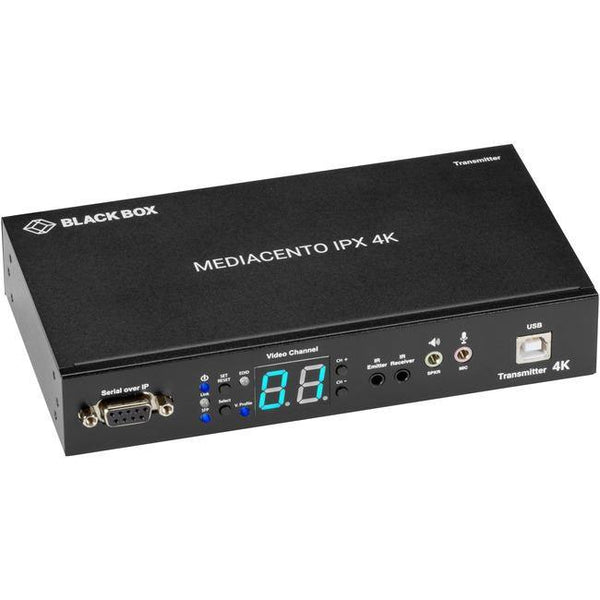 Black Box MediaCento IPX 4K Transmitter - HDMI, USB, Serial, IR, Audio - American Tech Depot