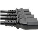 Tripp Lite Y Splitter Computer Power Cord 10A 18AWG C14 to 4xC13 Black 18in - American Tech Depot