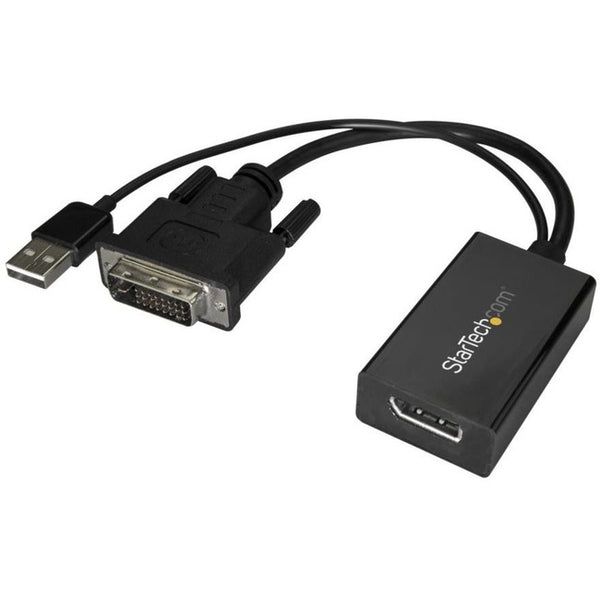 StarTech.com DVI to DisplayPort Adapter with USB Power - DVI-D to DP Video Adapter - DVI to DisplayPort Converter - 1920 x 1200 - American Tech Depot