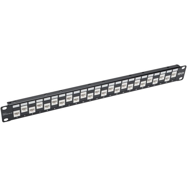 Tripp Lite 24-Port Cat6a Cat6 Cat5e Feed-Through Patch Panel Offset RJ45 1U - American Tech Depot