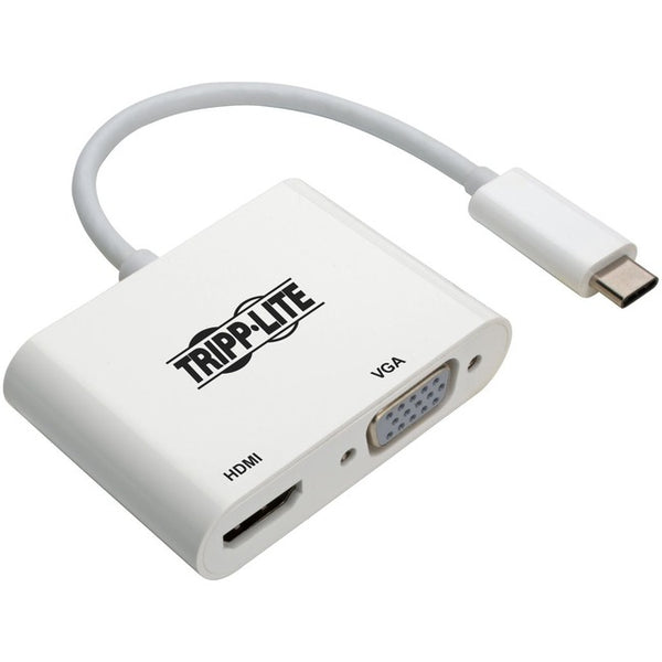 Tripp Lite USB C to HDMI - VGA Multiport Adapter Converter 4K, USB Type C, USB-C, USB Type-C - American Tech Depot