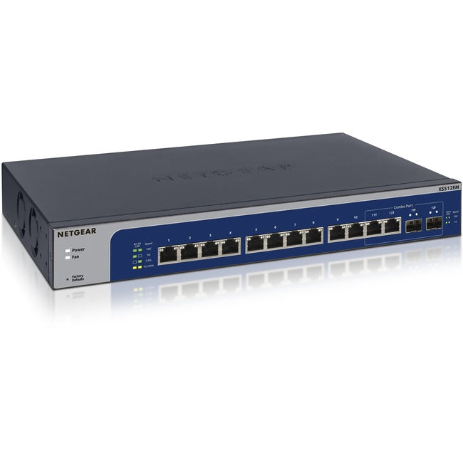 Netgear 12-Port 10-Gigabit-Multi-Gigabit Ethernet Smart Managed Plus Switch (XS512EM)