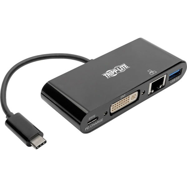Tripp Lite USB C to DVI Multiport Adapter Converter Docking Station Thunderbolt 3 Compatible USB Type C to DVI, USB-C, USB Type-C - American Tech Depot