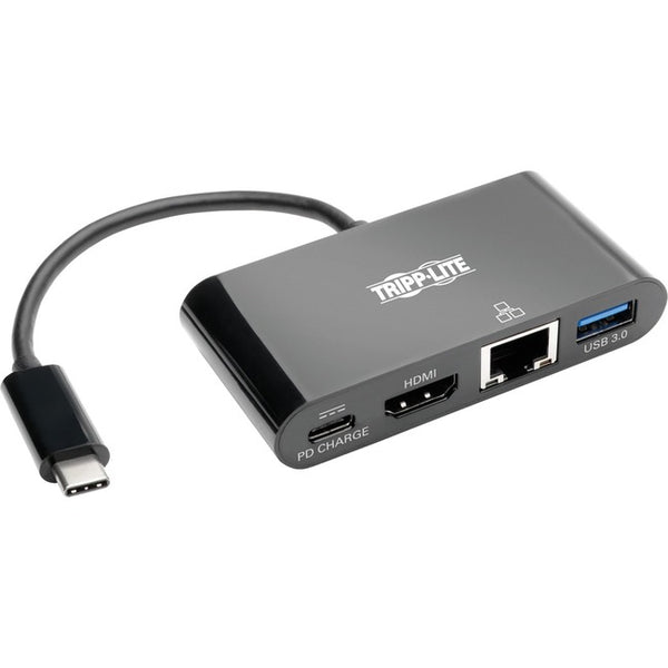Tripp Lite USB C to HDMI Multiport Adapter Docking Station 4K, Thunderbolt 3 Compatible, USB Type C to HDMI Black, USB-C, USB Type-C, USB Type C - American Tech Depot