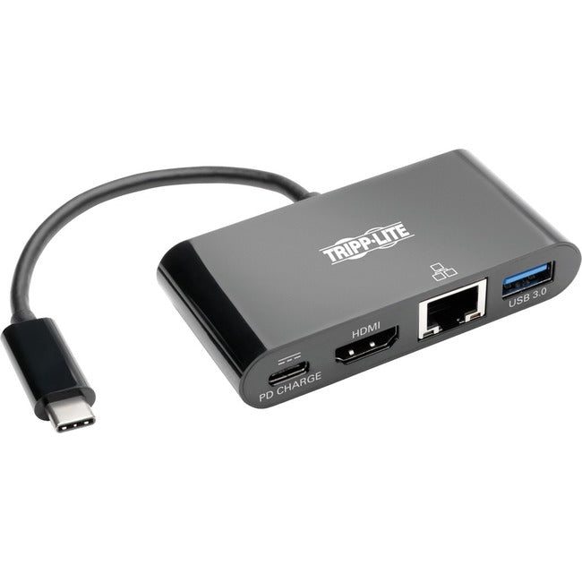 Tripp Lite USB C to HDMI Multiport Adapter Docking Station 4K, Thunderbolt 3 Compatible, USB Type C to HDMI Black, USB-C, USB Type-C, USB Type C - American Tech Depot