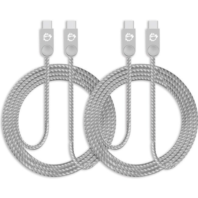 SIIG Zinc Alloy USB-C to USB-C Charging & Sync Braided Cable - 3.3ft, 2-Pack - American Tech Depot