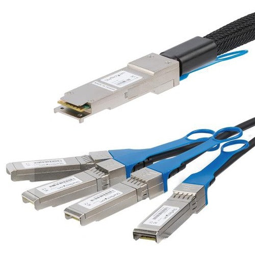 StarTech.com MSA Uncoded Compatible 1m QSFP+ to 4x SFP+ Direct Attach Breakout Cable - 40GbE - QSFP+ to 4x SFP+ Copper DAC 40 Gbps Low Power - American Tech Depot
