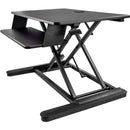 StarTech.com Sit Stand Desk Converter - Keyboard Tray - Height Adjustable Ergonomic Desktop-Tabletop Standing Desk - Large 35"x21" Surface