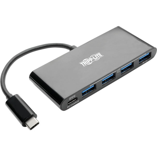 Tripp Lite USB C Hub Adapter w 4x USB-A & USB Type C PD Charging Black - American Tech Depot