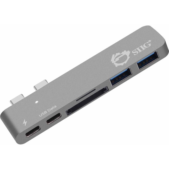 SIIG Thunderbolt 3 USB-C Hub with Card Reader & PD Adapter - Space Gray - American Tech Depot