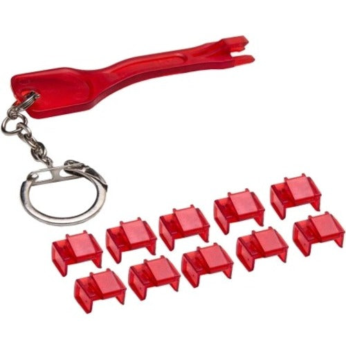 IO Crest Locking RJ45 Port Dust Blocker with Removal Keys Tool