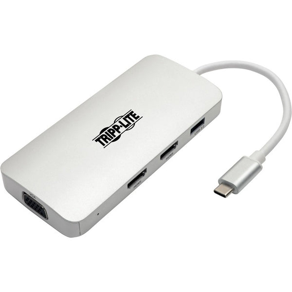 Tripp Lite USB C Docking Station w-USB Hub, 2x HDMI, VGA, PD Charging 1080p, USB Type C, USB-C, USB Type-C - American Tech Depot