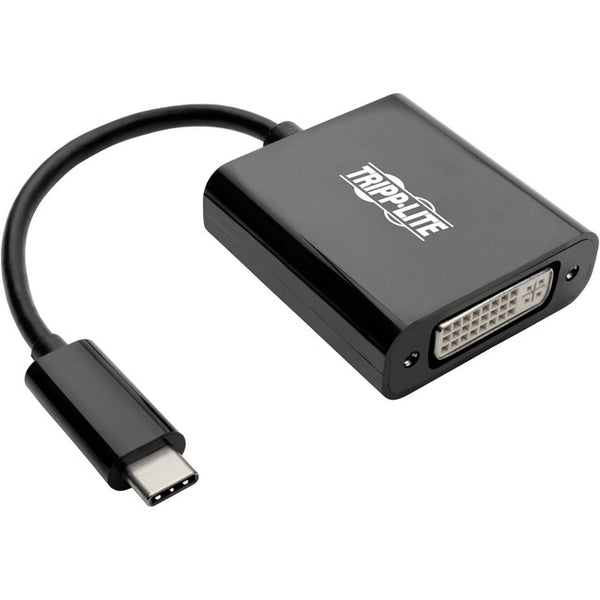 Tripp Lite USB C to DVI Adapter Converter, USB 3.1, Thunderbolt 3, 1080p - M-F, Black, USB Type C, USB-C, USB Type-C - American Tech Depot