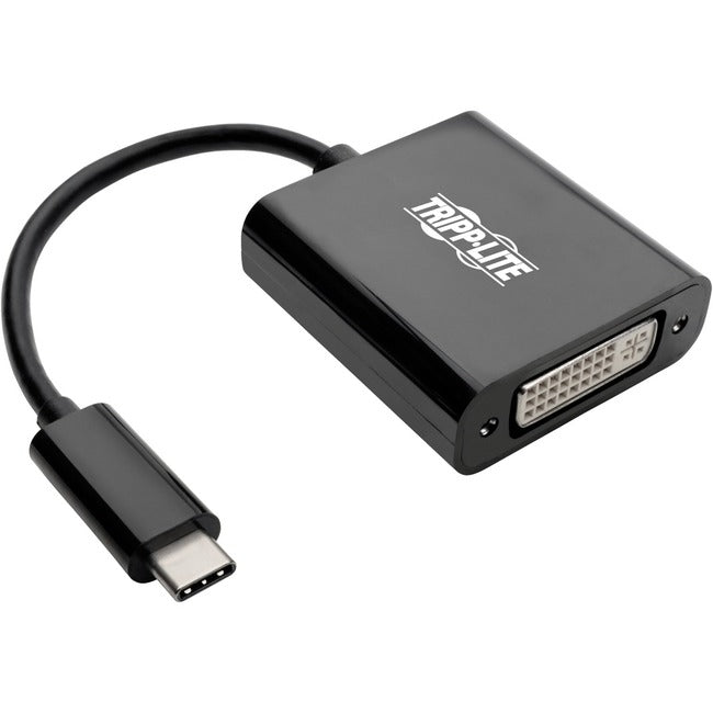 Tripp Lite USB C to DVI Adapter Converter, USB 3.1, Thunderbolt 3, 1080p - M-F, Black, USB Type C, USB-C, USB Type-C - American Tech Depot